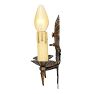 Vintage Pair Romance Revival Sconce Double Candle Light Floral Backplate