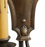 Vintage Pair Romance Revival Sconce Double Candle Light Rope Motif Beading Backplate