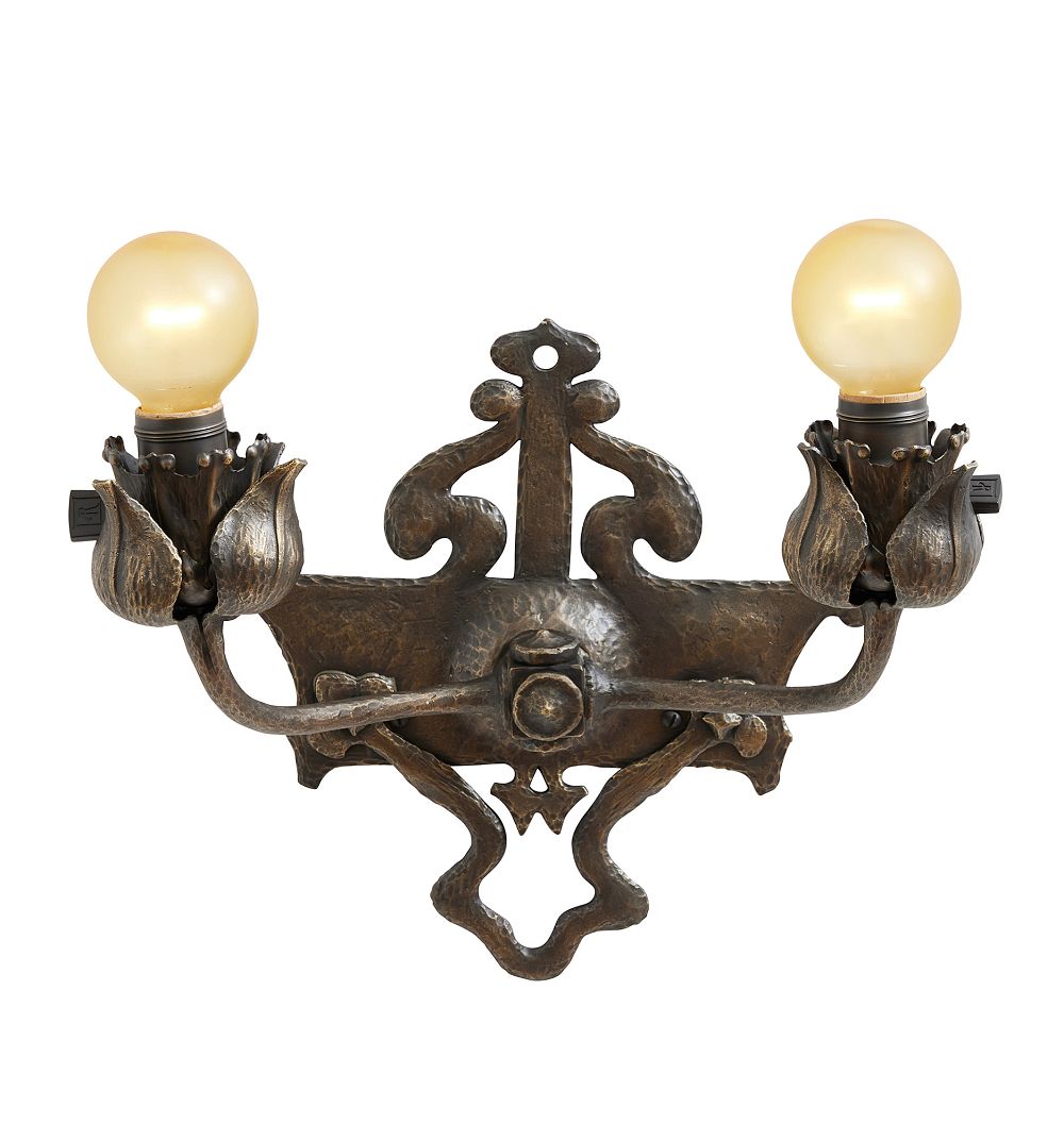 Vintage Romance Revival Double Sconces Flower Buds Set 4 by Rejuvenation