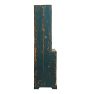 Vintage Early Painted Blue Step Back Cupboard