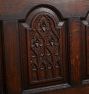 Vintage English Ornate Carved Wood Bench