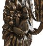 Vintage Pair Art Nouveau Sconce Wreath Backplate Globe Shade