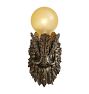 Vintage Pair Art Nouveau Sconce Wreath Backplate Globe Shade