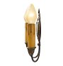 Vintage Pair Romance Revival Sconce Double Candle Light Mirror Backplate