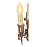 Vintage Pair Romance Revival Sconce Double Candle Light Shield Backplate