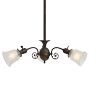 Vintage Victorian Chandelier 3 Arm Electric Jappaned