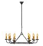 Vintage Spanish Revival Chandelier 10 Light Twist Arm