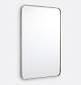 Open Box: Rounded Rectangle Metal Framed Mirror, 20" x 30" - Polished Nickel