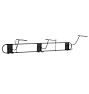Rustic Vintage Hook Rack with 3 Hat Hooks and 6 Single Hooks