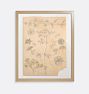 Oxalis Zinnia Potato Blossom East Hampton Framed Reproduction Wall Art Print, 10" x 12" - Natural Wood Frame with Acrylic Glaze