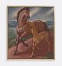 Filly And Colt Framed Reproduction Wall Art Print, 17" x 19" - Natural Wood Float Frame