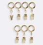 Drapery Cafe Rings Large with Clip Set of 7 UN