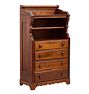 Vintage Traditional 19th Century American 4 Drawer Dresser