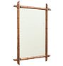 Vintage Victorian 19th Century French Faux Bamboo Carved Mirror Extra Large
