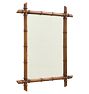 Vintage Victorian 19th Century French Faux Bamboo Carved Mirror Large