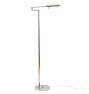 Vintage Mid Century Modern Nickel Plated Rectagular Task Floor Lamp
