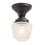 Flush Mount with Vintage Pressed Frame Shade