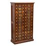 Vintage Industrial Walnut Cabinet 24 Drawer