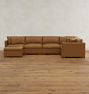 Wrenton Leather 6-Piece Modular Sectional Sofa with Ottoman