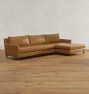 McNary Leather 2-Piece Chaise Sectional