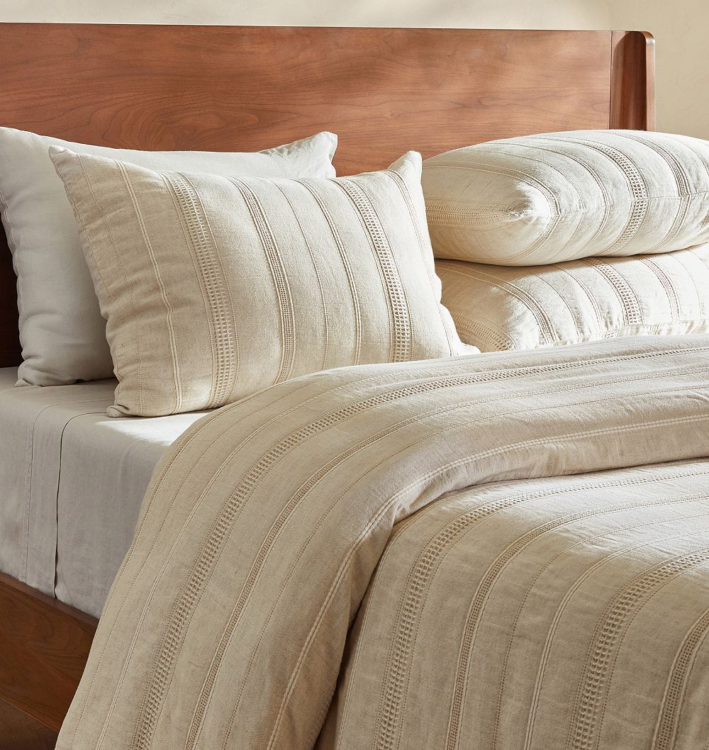 Textured Striped Duvet & Shams by Rejuvenation