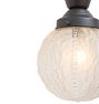 Flush Mount with Vintage Pressed Beaded Shade