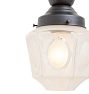 Flush Mount with Vintage Pressed Frame Shade
