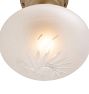 Flush Mount with Vintage Wheel Cut Shade