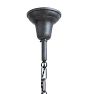 Vintage Art Deco Cast Iron Chandleier with Cup Shades