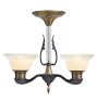 Vintage Art Deco Chandelier with Fluted Column Detail