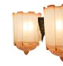 Vintage Art Deco  Ornate Chandelier with Amber Frosted Shades
