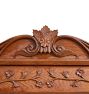 Vintage art Nouveau Carved Oak 2 Piece Mirror with Shelf