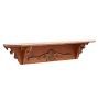Vintage art Nouveau Carved Oak 2 Piece Mirror with Shelf