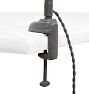 Vintage Industrial Cast Iron Gooseneck Clamp-On Lamp
