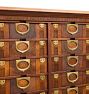 Vintage Industrial Walnut Cabinet 24 Drawer