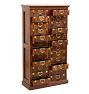 Vintage Industrial Walnut Cabinet 24 Drawer