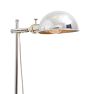 Vintage Mid Century Modern Nickel Plated Floor Task Lamp with Marble Base