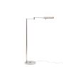 Vintage Mid Century Modern Nickel Plated Rectagular Task Floor Lamp