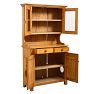 Vintage Traditional Hunt Maple Step Back Cupboard