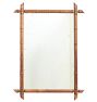 Vintage Victorian 19th Century French Faux Bamboo Carved Mirror Extra Large