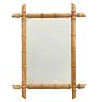 Vintage Victorian 19th Century French Faux Bamboo Carved Mirror Medium
