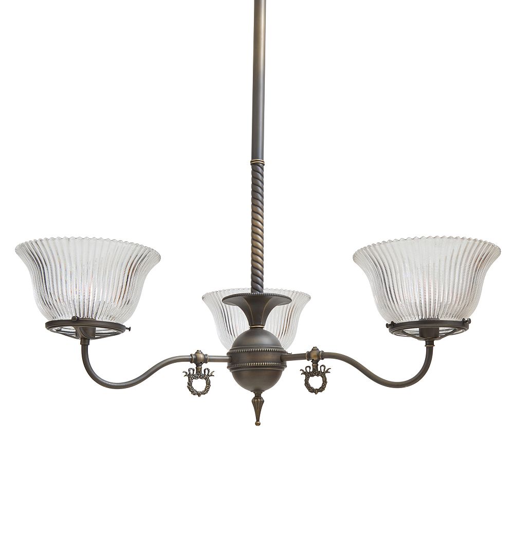 Vintage Victorian Chandelier with Wreath Motif by Rejuvenation