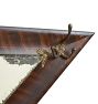 Vintage Victorian Triangular Wall Mirror with 3-Hooks