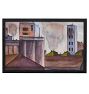 Vintage Watercolor Industrial Cityscape by Chris Donaugh 1967