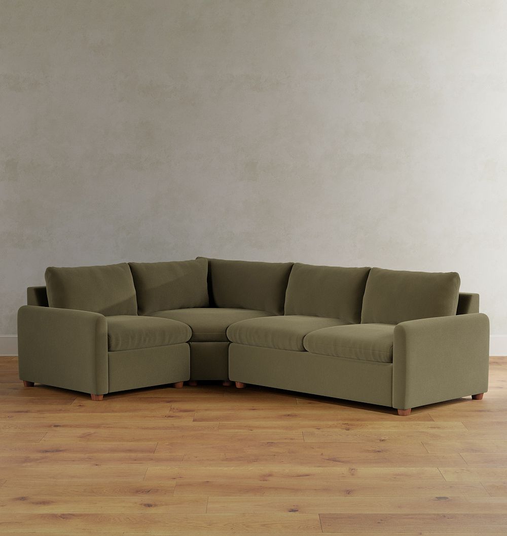 Roswell 3-Piece Arm Sofa With Wedge Corner by Rejuvenation