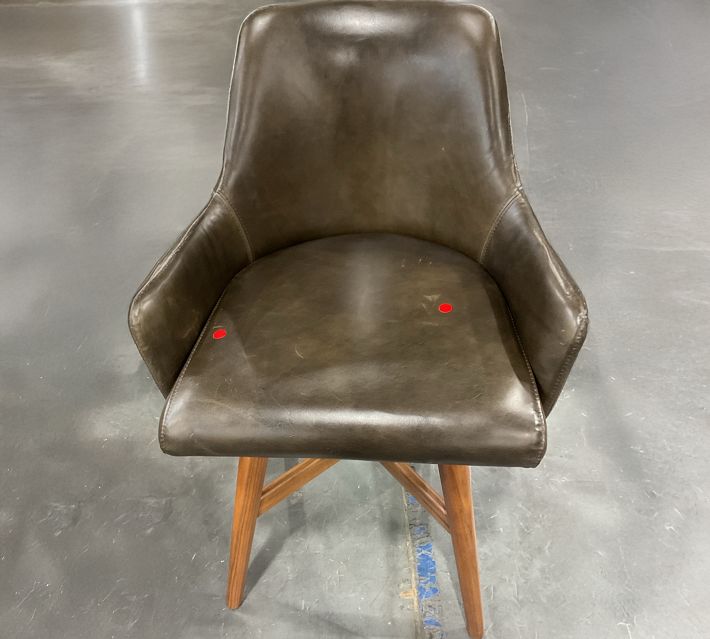 Dexter Swivel Leather Stool | Rejuvenation