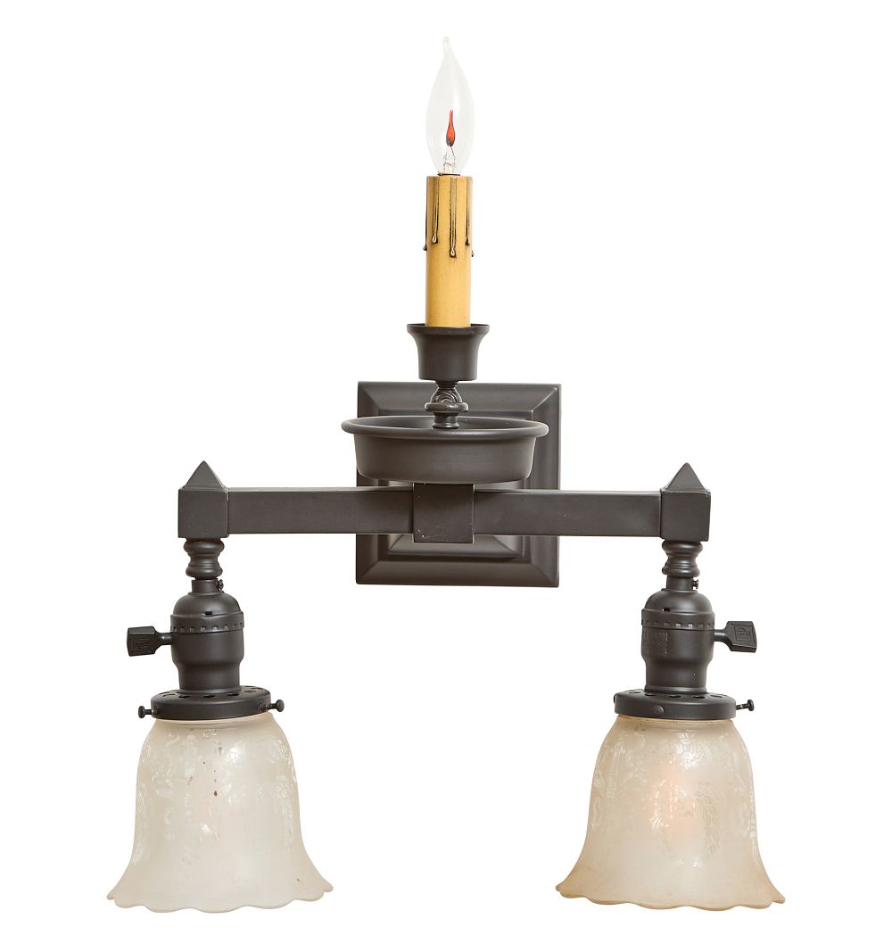 Pair of Vintage 3-Light Sconces by Rejuvenation