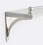 Open Box: Lorraine Marble Shelf, Rail &amp; Bracket Set - Polished Nickel
