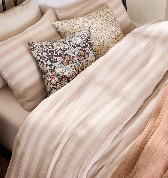 Herringbone Stripe Hemp Duvet & Shams by Rejuvenation