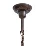 Vintage Art Deco Chandelier Slipper Shade 2 Light